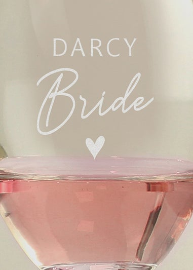 Personalised Memento Company Bride Clear Wine Glass