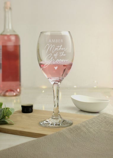 Personalised Memento Company Mother of the Groom Wine Glass