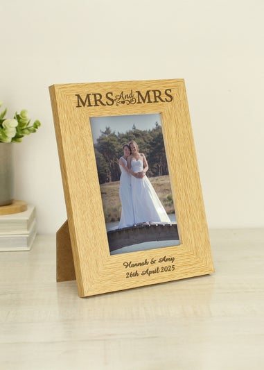 Personalised Memento Company Finish Mrs & Mrs Photo Frame