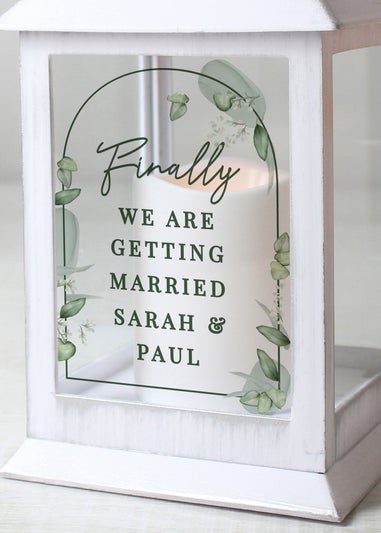 Personalised Memento Company Botanical Wedding Lantern