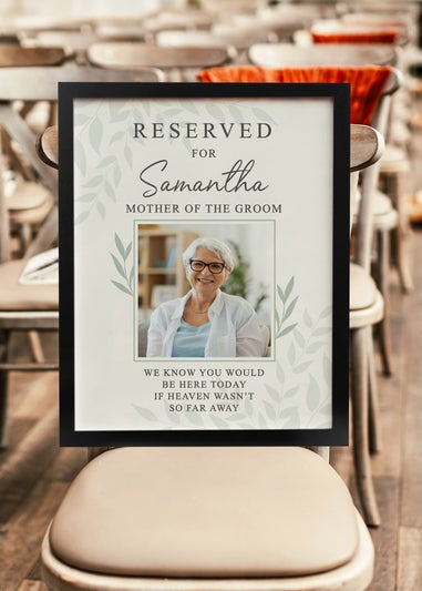 Personalised Memento Company Reserved For Memorial Poster Framed Print