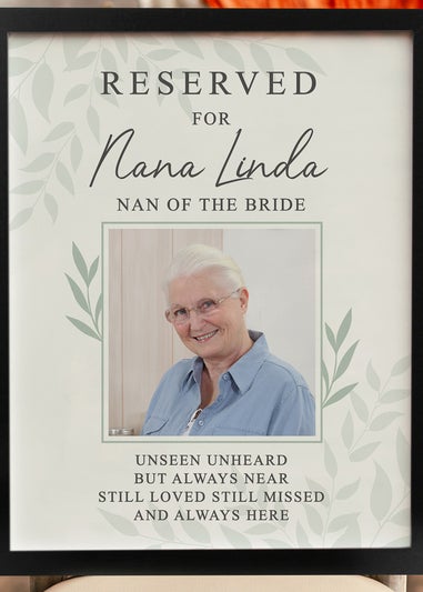 Personalised Memento Company Reserved For Memorial Poster Framed Print