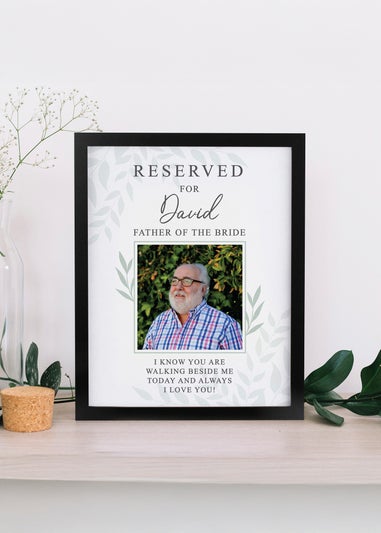 Personalised Memento Company Reserved For Memorial Poster Framed Print