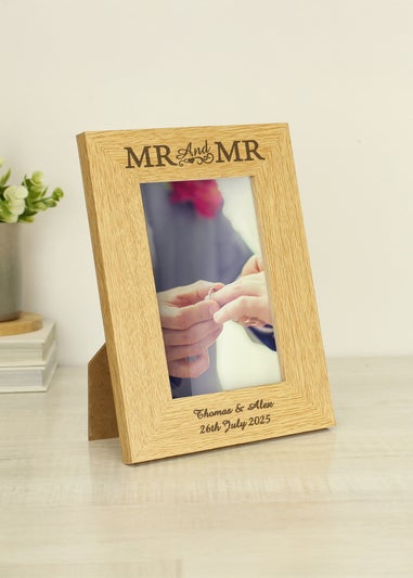 Personalised Memento Company Finish 6x4 Mr & Mr Photo Frame