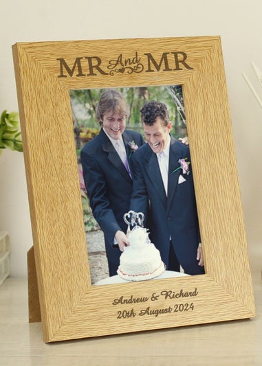 Personalised Memento Company Finish 6x4 Mr & Mr Photo Frame