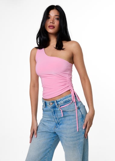 Pink Vanilla Pink Asymmetric Top