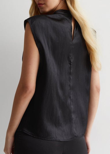 Gini London Black Kimono High Neck Blouse