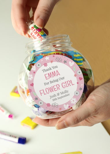 Personalised Memento Company Flower Girl Sweet Jar