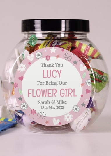 Personalised Memento Company Flower Girl Sweet Jar