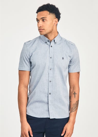 French Connection Navy Cotton Short Sleeve Oxford Shirt