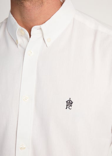 French Connection White Cotton Long Sleeve Oxford Shirt