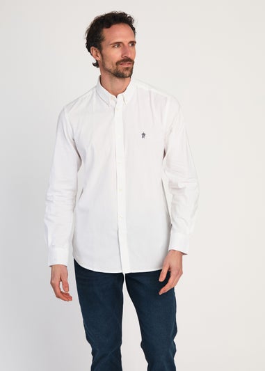 French Connection White Cotton Long Sleeve Oxford Shirt