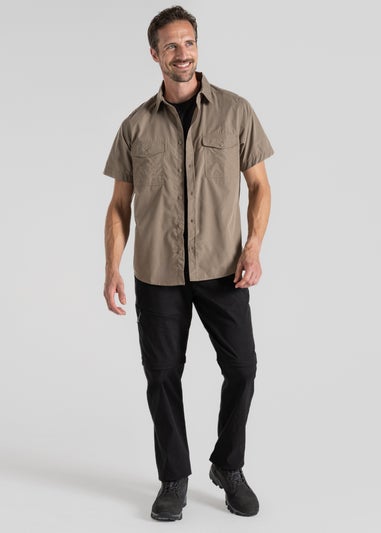 Craghoppers Beige Kiwi Short Sleeve Shirt