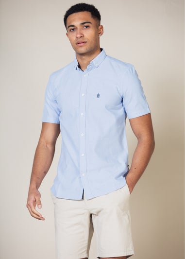 French Connection Blue 2 Pack Cotton Short Sleeve Oxford Shirts