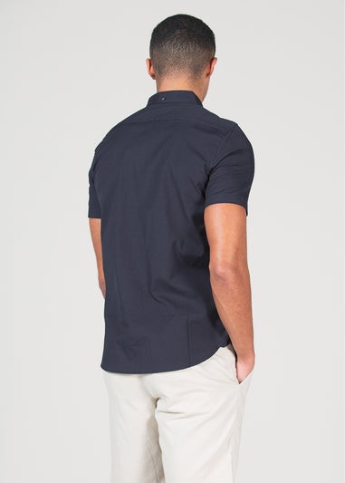 French Connection Blue 2 Pack Cotton Short Sleeve Oxford Shirts