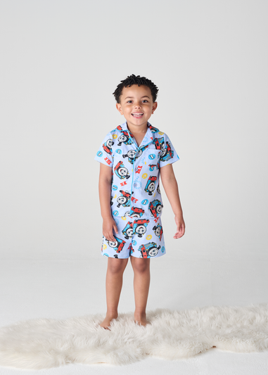 Brand Threads Thomas The Tank Engine Blue Short Pyjama Set (12 Months - 5 Years)