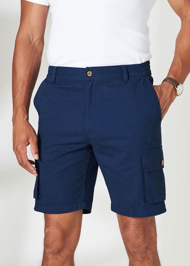 Cotton Traders Navy Cargo Comfort Shorts