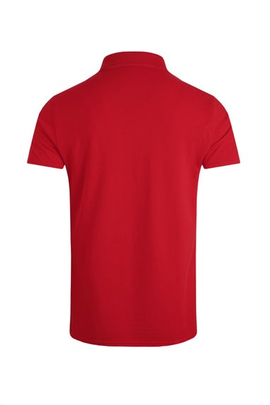 Weird Fish Red Miles Pique Polo