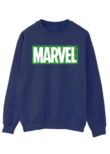 Marvel St Patrick's Day Logo Navy Sweatshirt