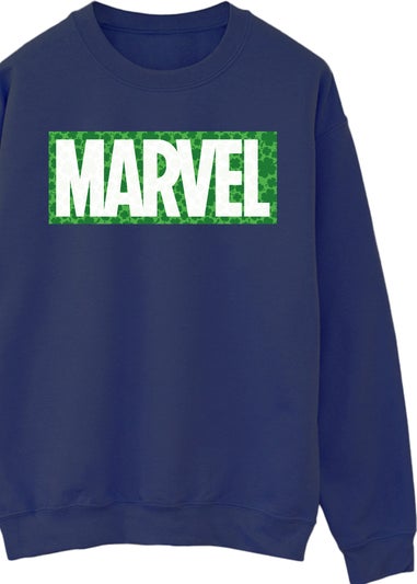 Marvel St Patrick's Day Logo Navy Sweatshirt