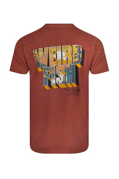 Weird Fish Burnt Orange Wild Life Back Print Graphic T-Shirt