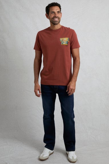 Weird Fish Burnt Orange Wild Life Back Print Graphic T-Shirt