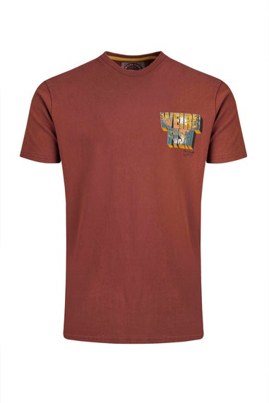 Weird Fish Burnt Orange Wild Life Back Print Graphic T-Shirt
