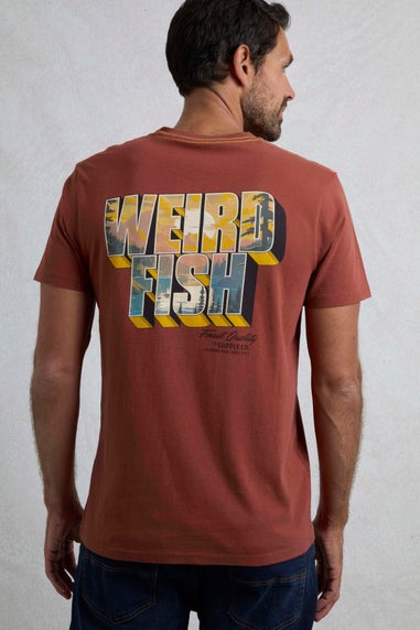 Weird Fish Burnt Orange Wild Life Back Print Graphic T-Shirt