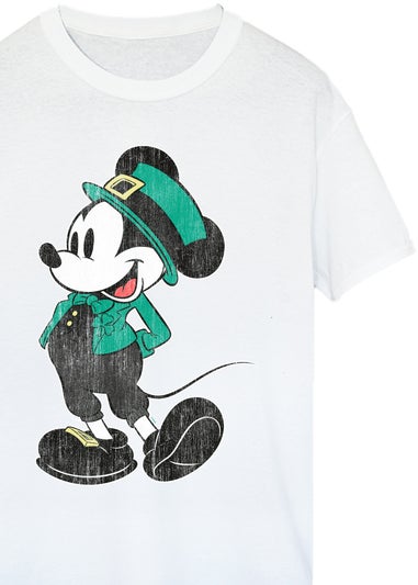 Disney Mickey Mouse St Patrick's Day Costume White T-Shirt