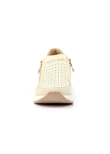 Lunar Beige Barcelona Wedge Trainer