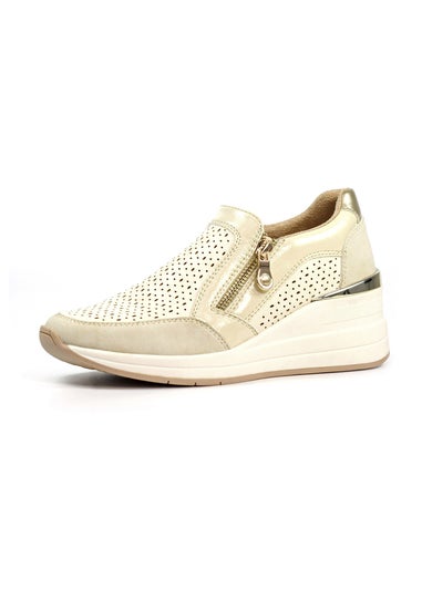 Lunar Beige Barcelona Wedge Trainer