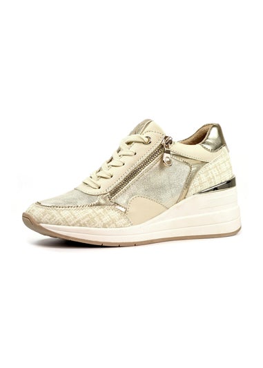 Lunar Beige Aura Wedge Trainer