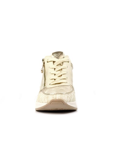 Lunar Beige Aura Wedge Trainer
