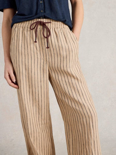 Leinenhose Belle mit weitem Bein
