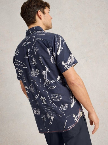 Hemd Finsbury mit Kartenprint