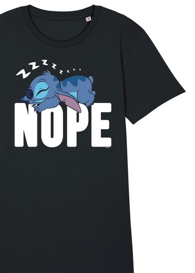 Disney Lilo And Stitch Nope Black Nightdress