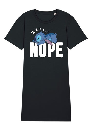 Disney Lilo And Stitch Nope Black Nightdress