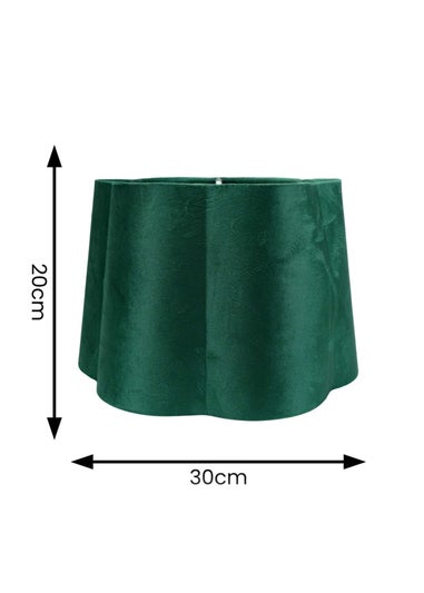 ValueLights Medium Amy Velvet Green Tapered Ceiling Pendant Shade