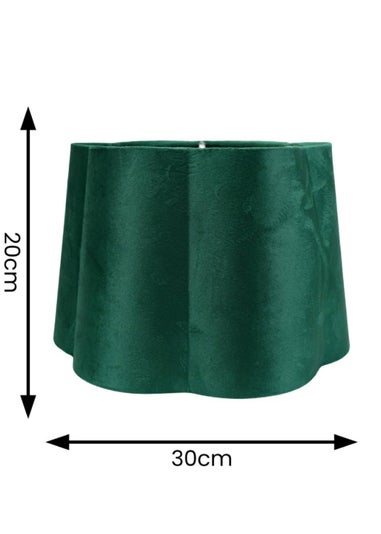 ValueLights Medium Amy Velvet Green Tapered Ceiling Pendant Shade