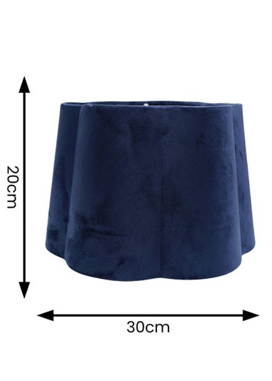 ValueLights Medium Amy Velvet Blue Tapered Ceiling Pendant Shade
