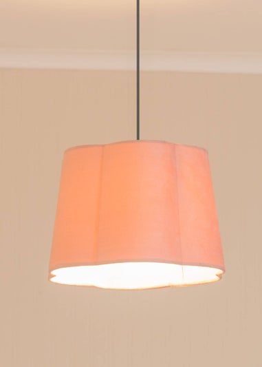 ValueLights Medium Amy Velvet Pink Tapered Ceiling Pendant Shade