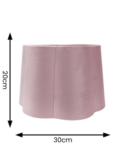 ValueLights Medium Amy Velvet Pink Tapered Ceiling Pendant Shade