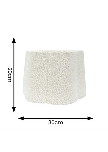 ValueLights Medium Amy Boucle Cream Tapered Ceiling Pendant Shade