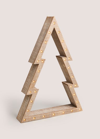Light Up Wooden Christmas Tree