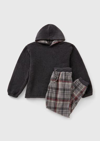 Grey Hooded Fleece Set