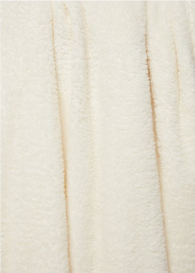 Cream Teddy Throw