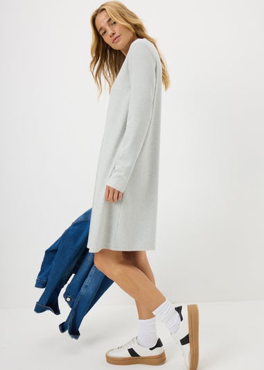 Grey Cosy Sweater Mini Dress