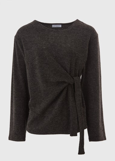 Grey Knitted Knot Jumper