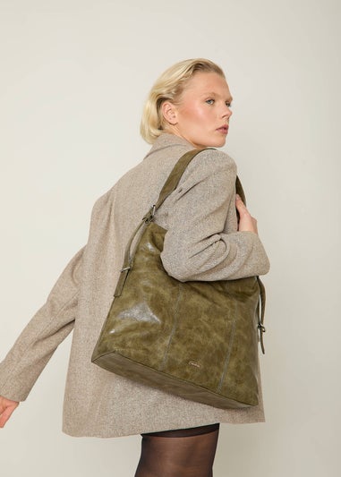 Madein Olive Pia Oversized Pressed Tote Bag