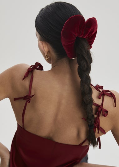 Madein Red Rosalie Heart Scrunchie